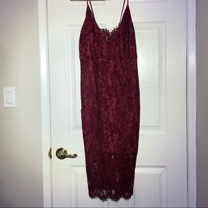 Bardot Lace Bodycon Dress